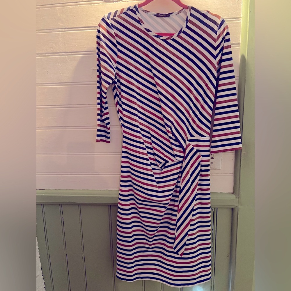 J. McLaughlin Midi dress. Stripes.